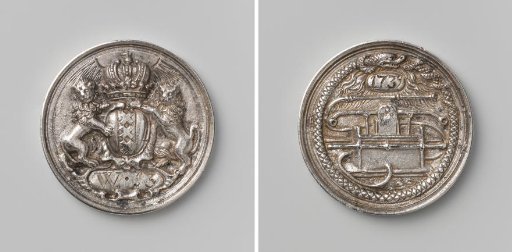 Amsterdam, fire hose medal of district 13, struck in honor of standard-bearer Bernard Scholten de Jonge