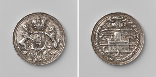 Amsterdam, fire hose medal of the district Stads Timmertuin with monogram H.M., cast and inscribed for captain Herman in de Betouw