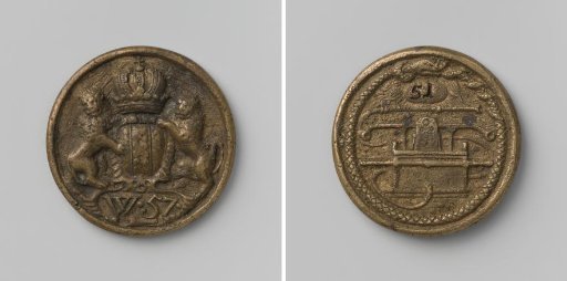Amsterdam, fire hose medal of district 57 with no. 51
