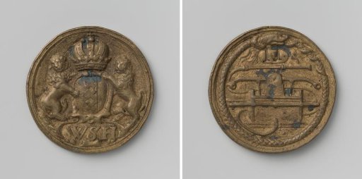 Amsterdam, fire hose medal with no. 11 and monogram W.S.H.