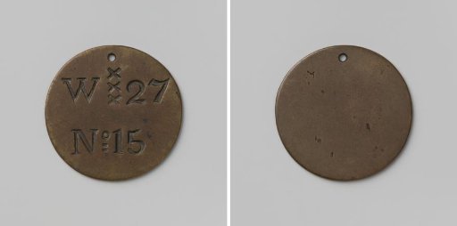 Amsterdam, fire hose medal of district 27 with no. 15