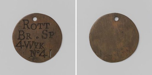 Rotterdam, fire hose medal of hose 4 with no. 41