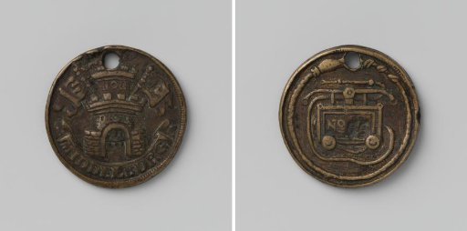 Middelburg, fire hose medal with no. 55