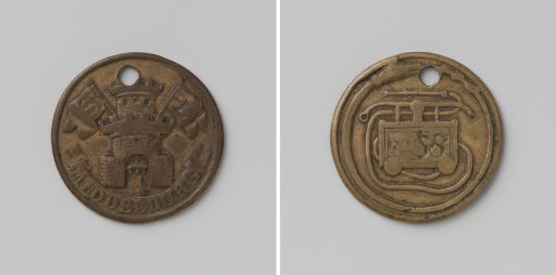 Middelburg, fire hose medal with no. 58