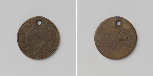 Zuylen [?], fire hose medal of hose 3 with no. 1