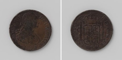 Real of eight of Charles IV, King of Spain, struck at Mexico