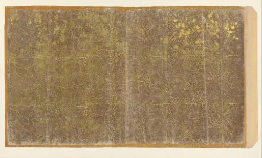 Sheet with a continuous all-over pattern of chrysanthemums (one of ten identical sheets)