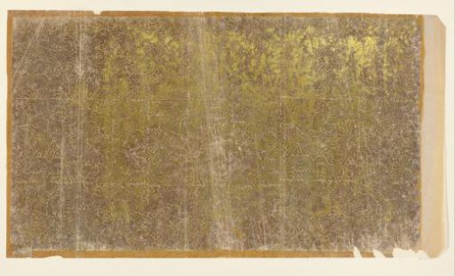Sheet with a continuous all-over pattern of chrysanthemums (one of ten identical sheets)