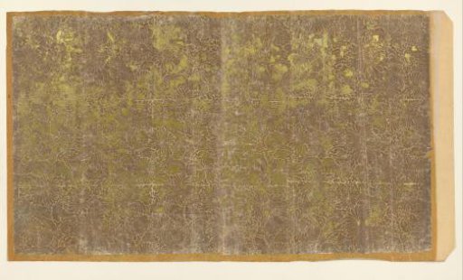 Sheet with a continuous all-over pattern of chrysanthemums (one of ten identical sheets)