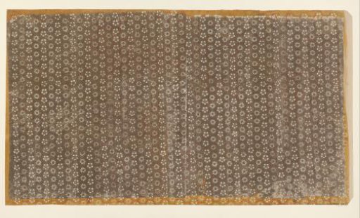 Sheet with a grid pattern of hexagons filled with floral motifs (one of six identical sheets)