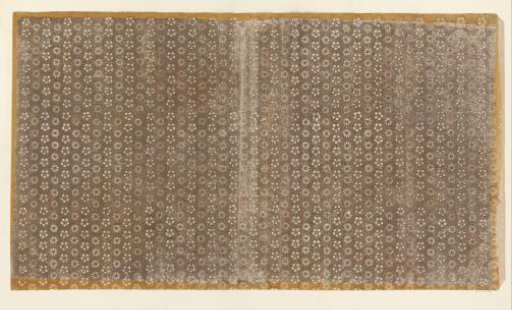 Sheet with a grid pattern of hexagons filled with floral motifs (one of six identical sheets)