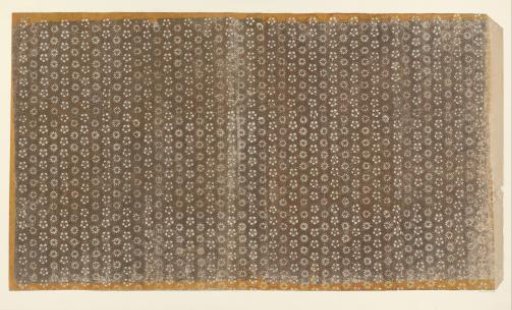 Sheet with a grid pattern of hexagons filled with floral motifs (one of six identical sheets)