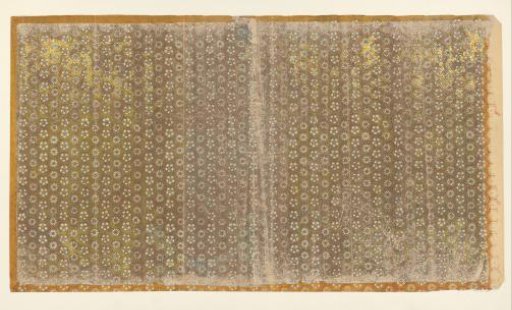 Sheet with a grid pattern of hexagons filled with floral motifs (one of six identical sheets)