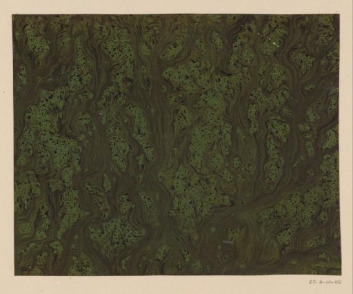 Root marble in black and green
