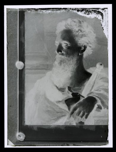 Photographic reproduction of a painted self-portrait as the Apostle Paul