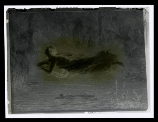 Photographic reproduction of a painting depicting an Angel with a Lute