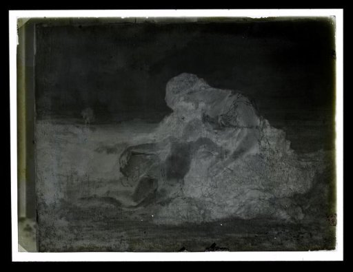 Photographic reproduction of a painting of Hagar by the Dying Ishmael by Laurens Lodewijk Kleijn