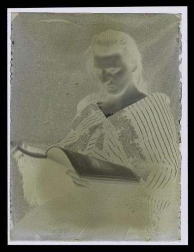 Portrait of an unknown woman reading