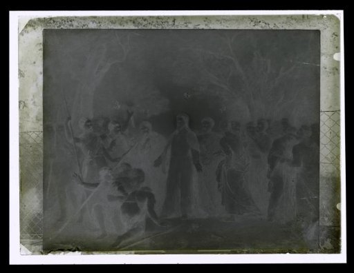 Photographic reproduction of a painting of Christ in a Forest