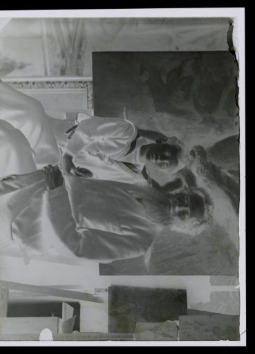 Portrait of Laurens Lodewijk Kleijn and an Unknown Boy in a Sailor's Suit in a Studio