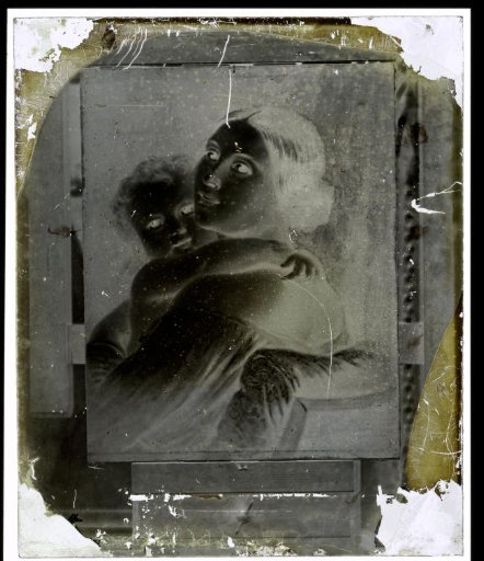 Photographic reproduction of a painting of a Mother with Child