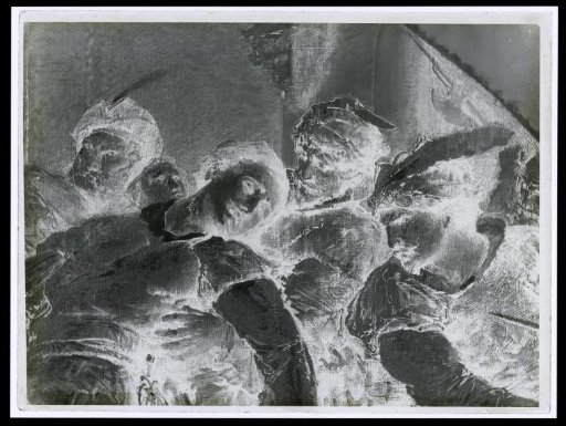 Photographic reproduction of a detail of a painting with a scene from the life of William of Orange