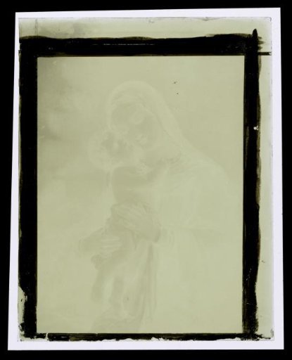 Photographic reproduction of a painting of Mary with the Christ Child