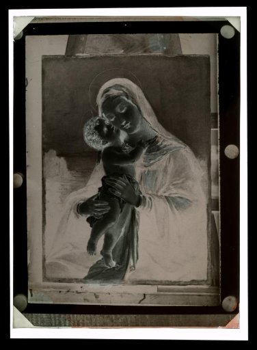 Photographic Reproduction of a Painting of Mary with Christ