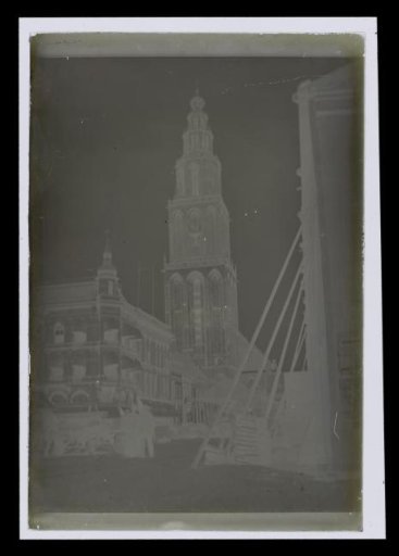View of the Martinitower from Tussen beide Markten, Groningen