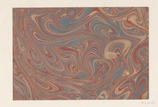 Fantasy or loop marble in blue, red and pink