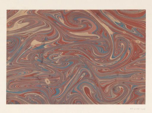 Fantasy or loop marble in blue, red and pink