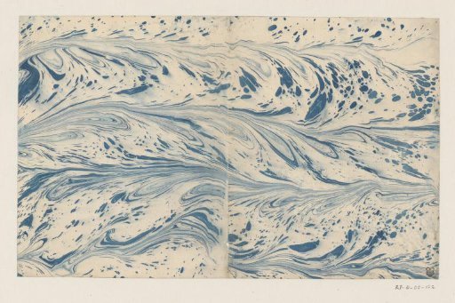 Fountain marble in blue