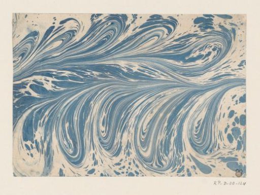 Fountain marble in blue