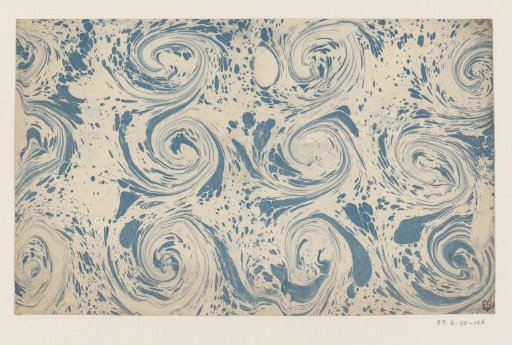 Spiral marble in blue