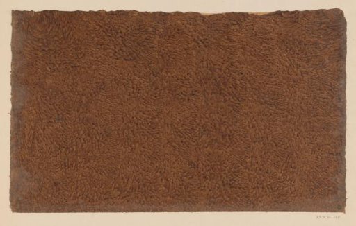 Stiffened paper in brown with embossed floral motif