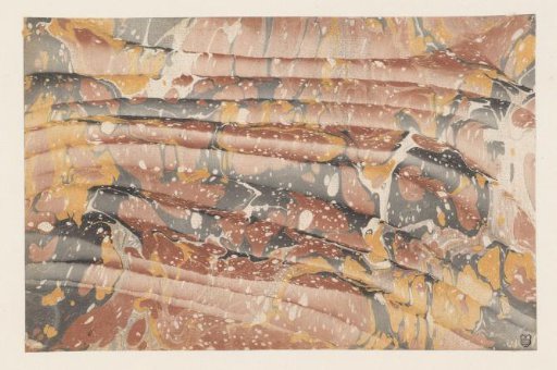 Moiré marble in brown, grey and yellow