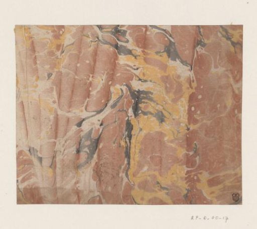 Moiré marble in brown, grey and yellow