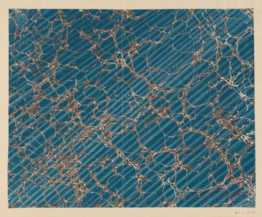 Right-shadow marble in blue and grey