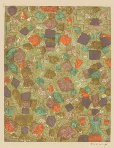 Sheet with Louis XIV ornament, bandwork, tendrils and flowers