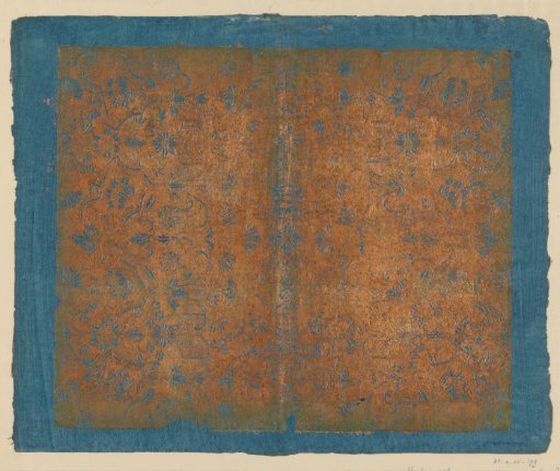 Sheet with Louis XIV ornament, vines with flowers