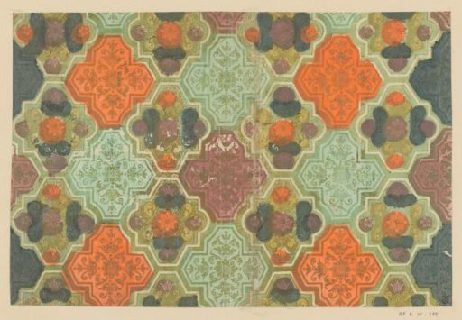 Sheet with tile pattern, cross-shaped