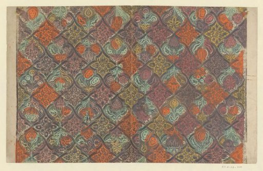 Sheet with tile pattern, four-leaf-shaped