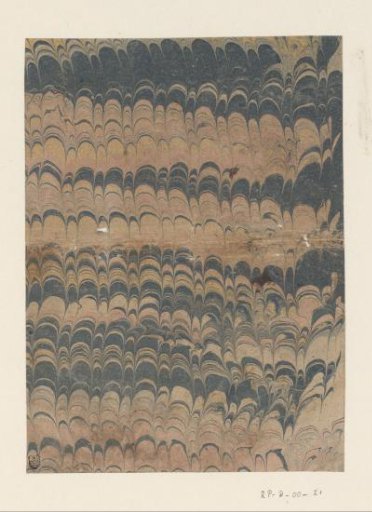 Comb marble in red, yellow and blue