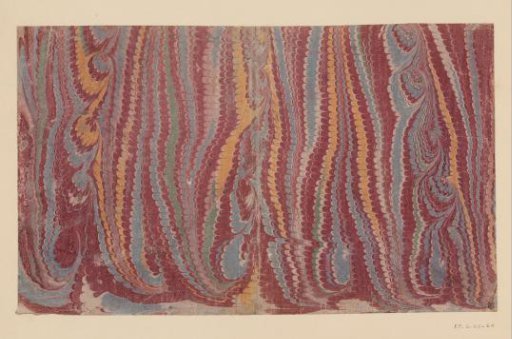 Spiral comb marble in red, yellow, green and blue