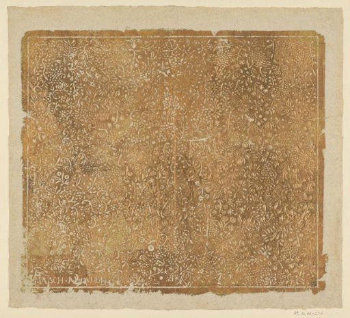 Sheet with scrolls of fruits