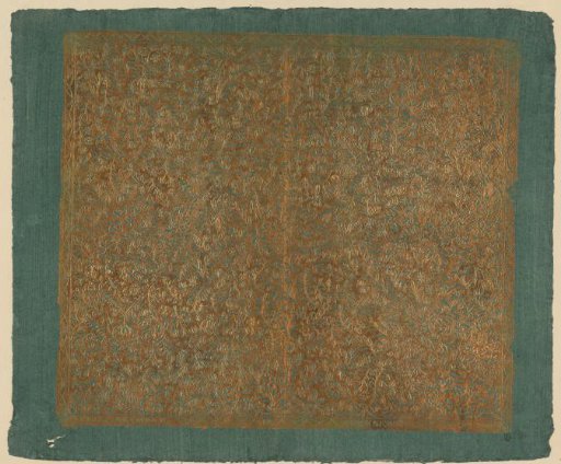 Sheet with scrolls of flowers