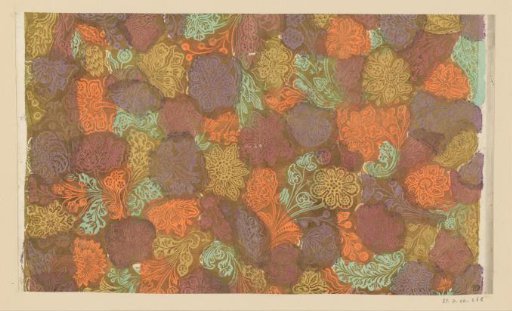 Sheet with scrolls of flowers
