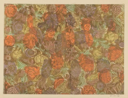Sheet with pattern of flowers