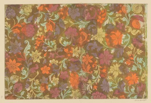 Sheet with flowers and fruits