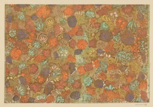 Sheet with flowers and fruits
